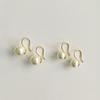 Modernlike 14k Gold-filled Silver Pearl Hoop Earrings