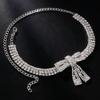 Moda Rhinestone Bow Wisiorek Choker Naszyjnik dla Kobiet Akcesoria Ślubne Punk Gothic Kryształ Kołnierz Chokers Biżuteria Prezent