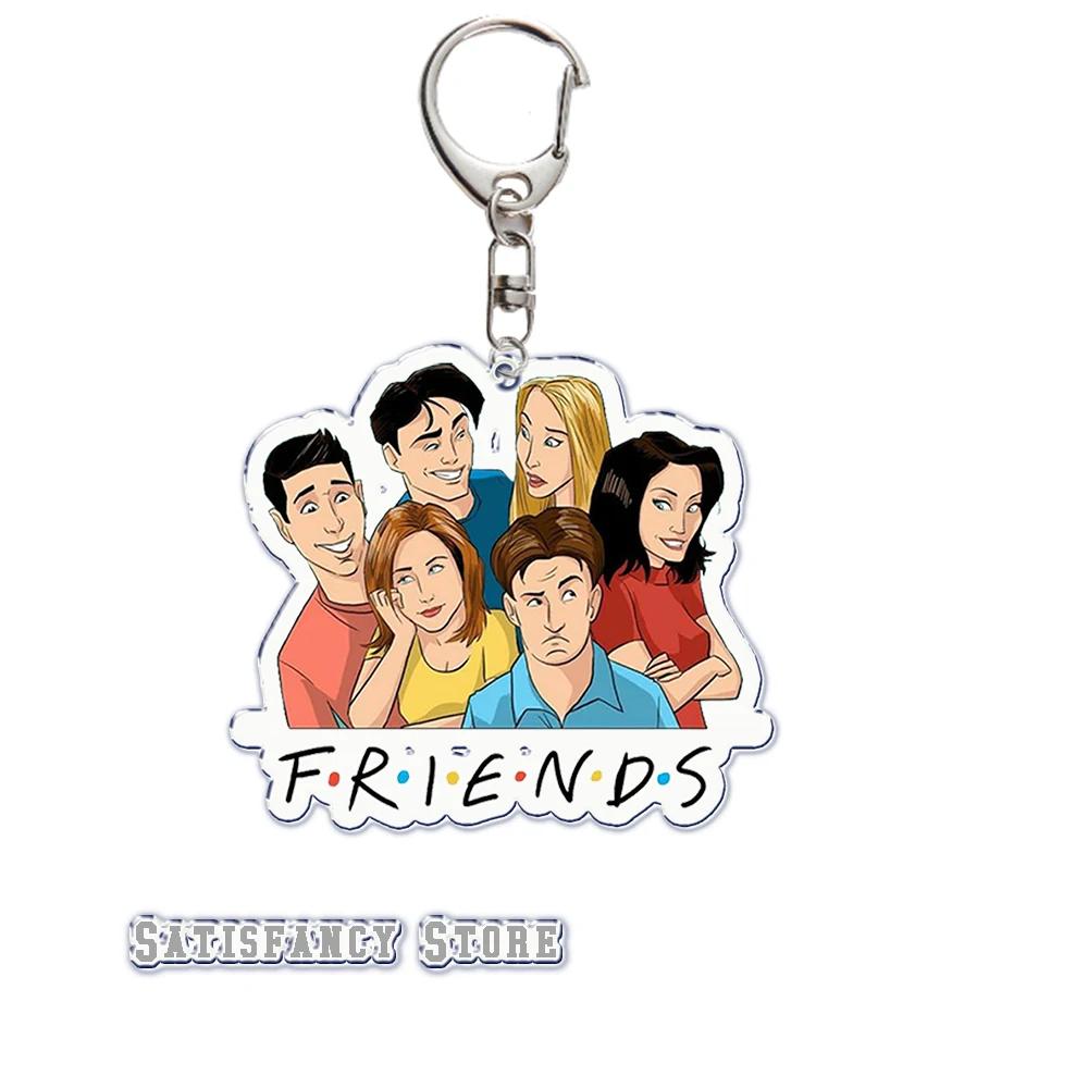 Classics TV Friends Keychain KeyRing Key Chains Chaveiro Cute Cartoon Fashion Friends for Bag Pendant Aaccessories Gift