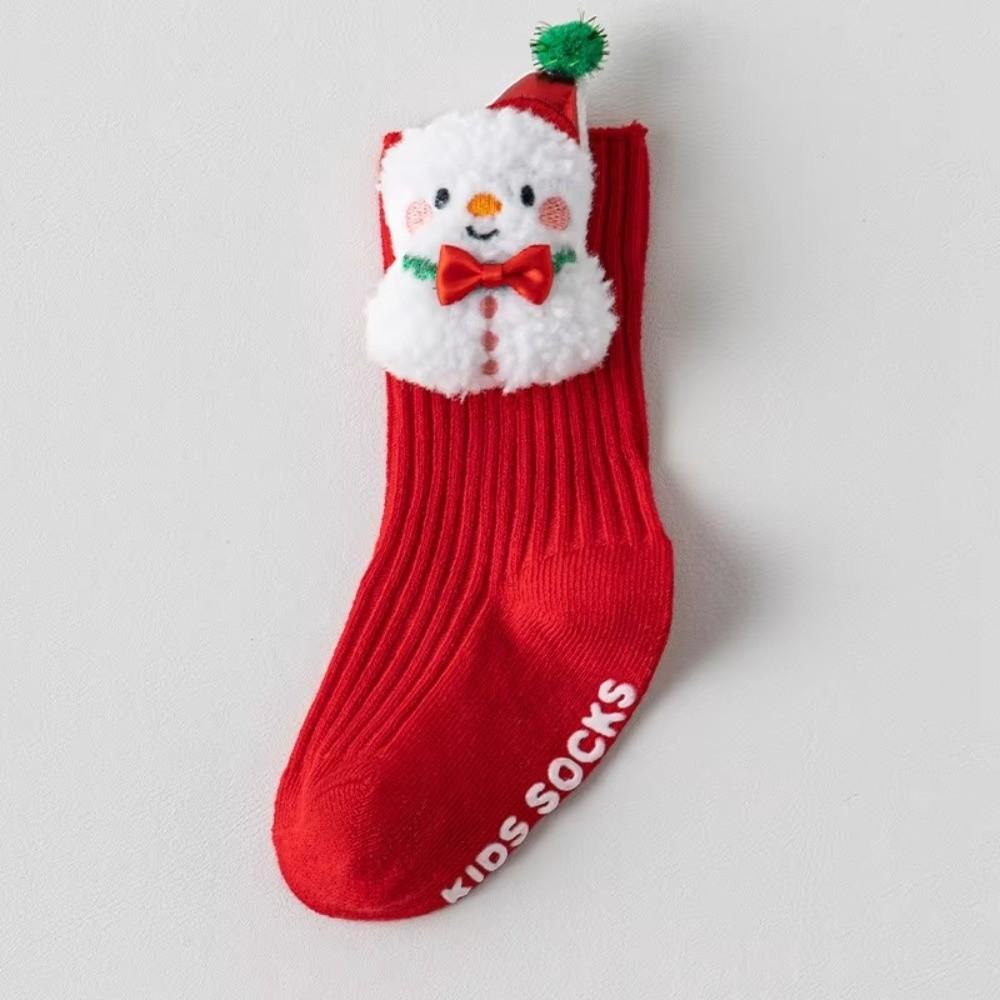 Dicke Warme Boden Kleinkindsocken Weihnachten Niedlicher Elch Kinder Babystrumpf Baum Schneemann Socke Für Junge Mädchen