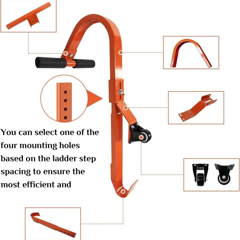 Cârlig scară dreaptă multifuncțional Stabilizator scară de uz casnic Scară dreaptă portabilă Cârlig de acoperiș Dispozitiv stabilizator