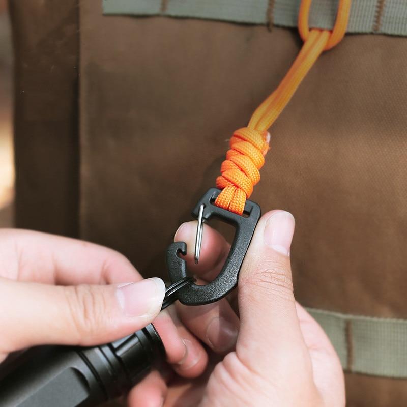 New 1pc Plastic Carabiner Clip Keychain Outdoor Camping Hiking Climbing Snap Clip Lock Backpack Hanger Buckle Hook
