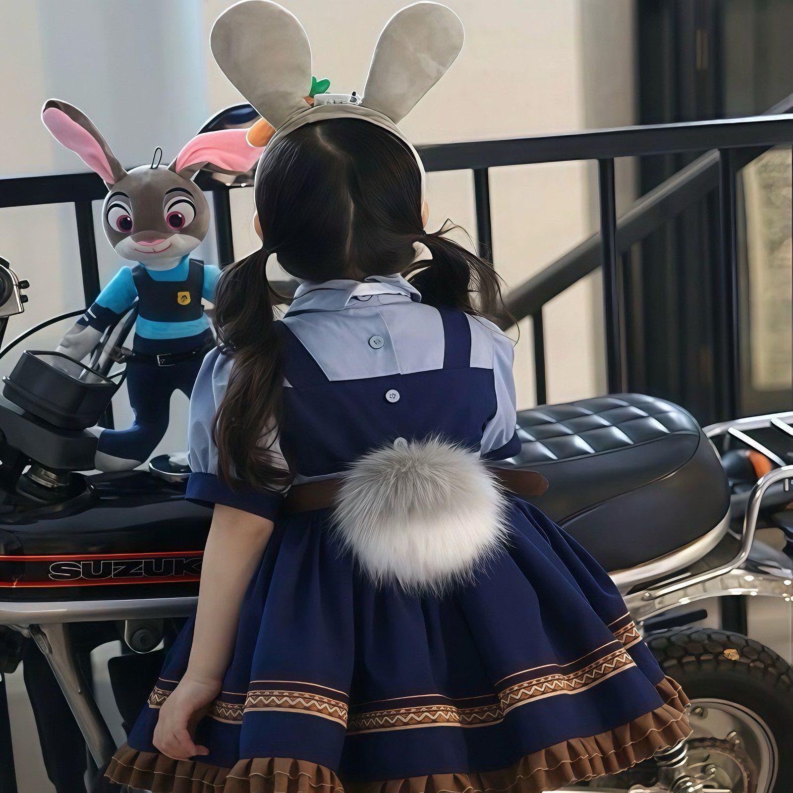 

Капелюх-котелок Джуді Кролик з дизайном поліцейського для дітей та дорослих