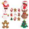 2/5pcs Christmas Series Silicone Beads Santa Reindeer Cookies Snowman DIY Pacifier Chain Jewelry Making Bulk DIY Crafts