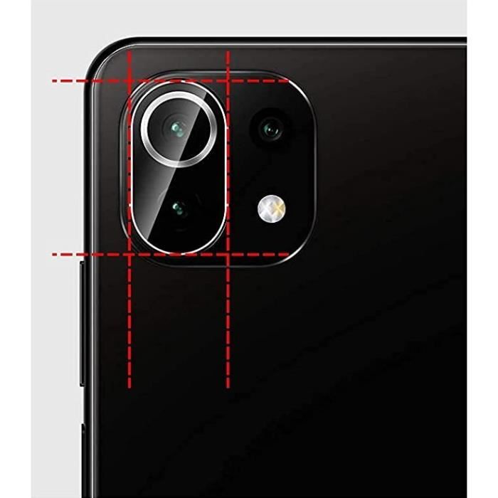 Protection Caméra - Phonillico - Xiaomi MI 11 LITE - Verre Trempé - Lot de 2 - Transparent