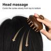 Sandalwood Hårbottenmassagekam med Ergonomiskt Handtag Rund Huvudborsttand Anti-statisk Hårtillväxt Män Kvinnor Trä Huvudmassagerare Borste