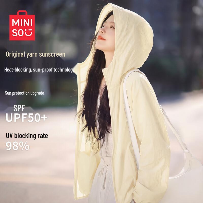 MINISO Women s Lightweight Hooded Sun Protection Jacket S