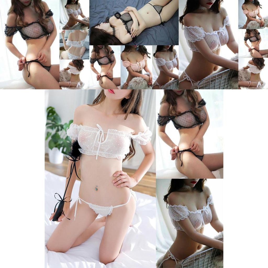 Sexy Lingerie Women Nightwear Sleepwear Babydoll Dress Lace Gstring Underwear