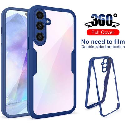 Samsung Galaxy A55 A54 5G A35 A25 A15 A14 A24 A34 A53 A73 A33 A23 A13 A52S A32 A22 A12 için 360 Tam Kapsama Koruma Kılıfı