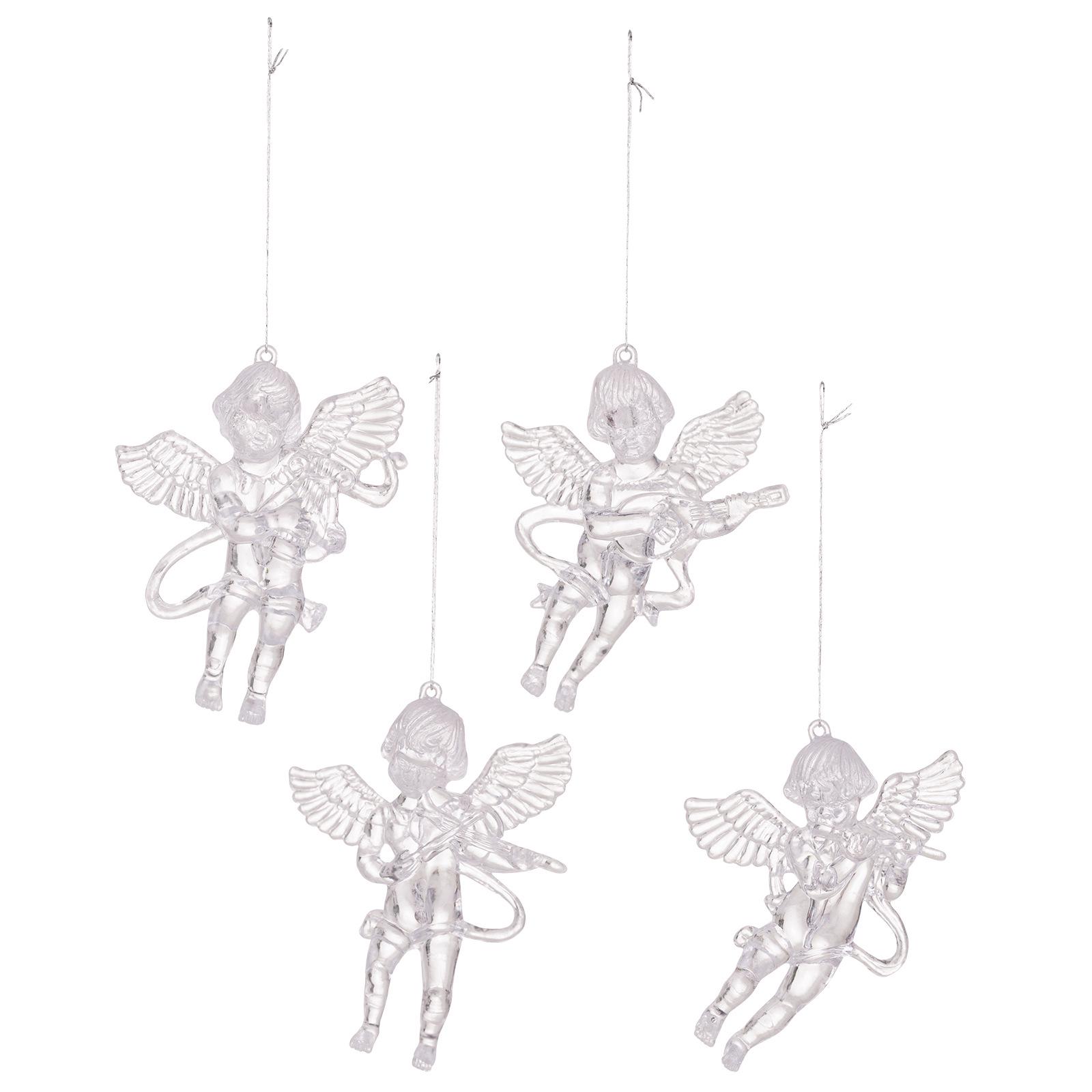 

4-Piece Acrylic Angel Christmas Tree Ornaments