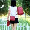 Korean Creative European And American Simple Cat Iron Handbag Three-piece Set Soft Pu Material