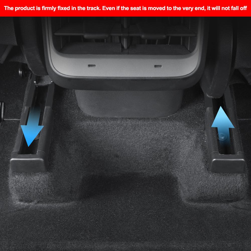 4pcs Car Seat Rear End Rail Cover Protector Backseat Slide Protection Anti-kick for Tesla Model 3 Y Juniper 2025 Accessories