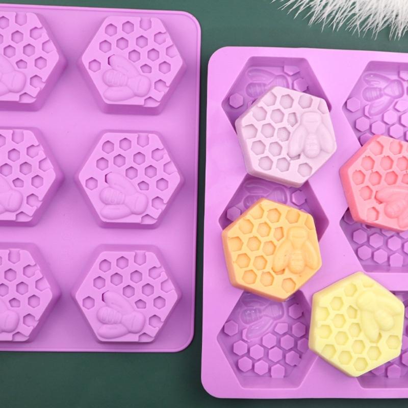 Bee Honeycomb Silicone Mold Wax Melt Polymer Aromatherapy Making Handmade Cupcake Mould Decorating Supplies