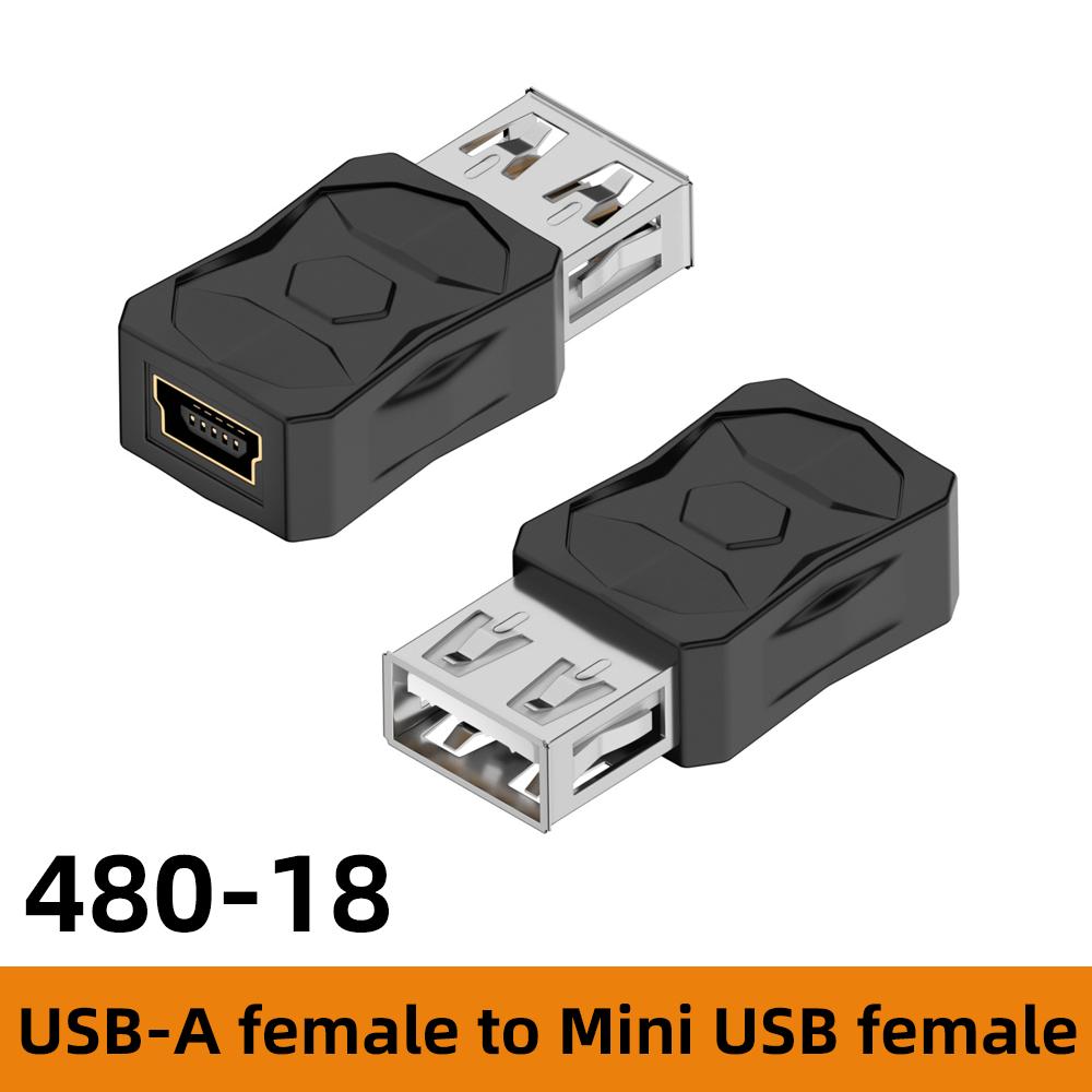 2 Stück USB auf Micro USB Mini USB Adapter Konverter USB Stecker auf Buchse Konverter 480Mbps Anpassbar an verschiedene USB-Serien-Konverter