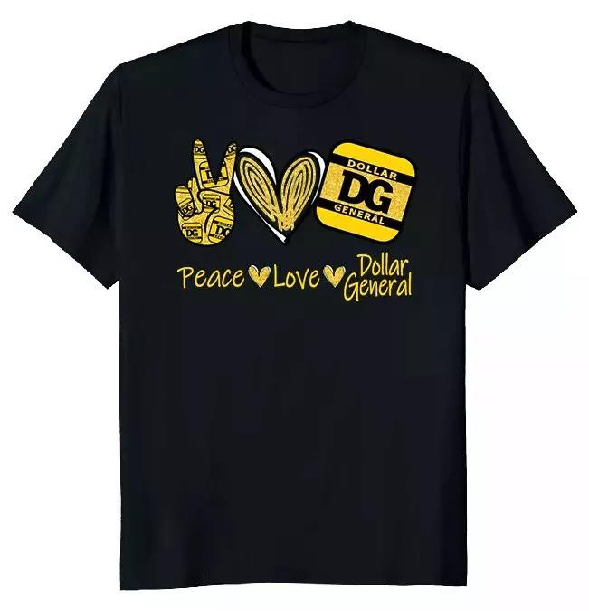 Футболка унисекс Classic с принтом Peace Love Dollar General Размеры S-5XL XL