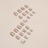 Short Square Diamond Nail Art Giant Diamond Butterfly Water Drop Diamond Wearing Nail Fake Nail Flash Champagne Nail Piece