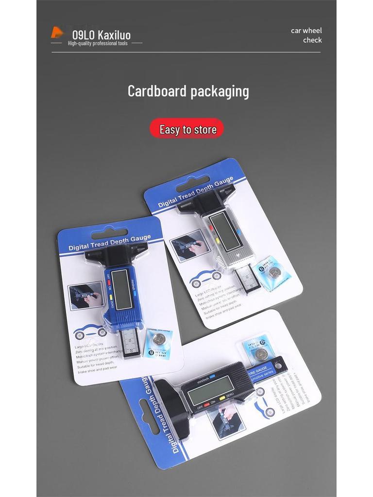 Elektronický měřič hloubky dezénu pneumatik 0-26 mm