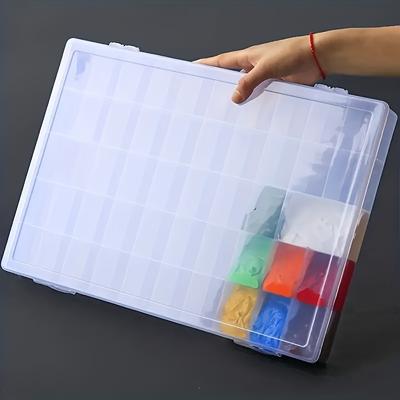 Versatile 1pc 36/48 Grids Storage Box Durable Craft Organizer for Art Sewing Nails Portable Clear Compartment Solution