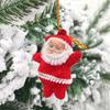 6 Pcs Santa Claus Ornaments for Tree Fabric Santa Claus Christmas Hanging Ornaments 3D Santa Doll Pendant for Holiday Xmas Tree Decor