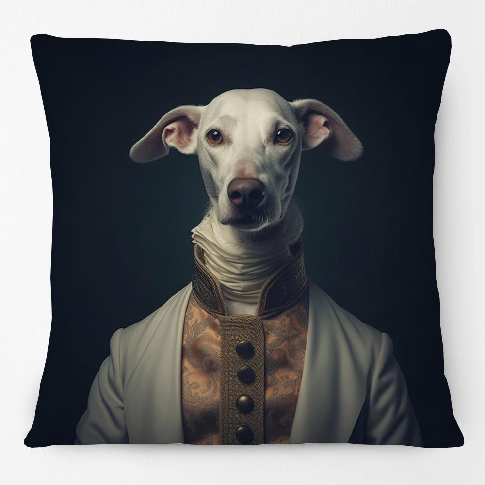 Victorian Princess Cat Labrador Dog Lord Greyhound Pet Portrait Print Cushion Cover Pillow Case