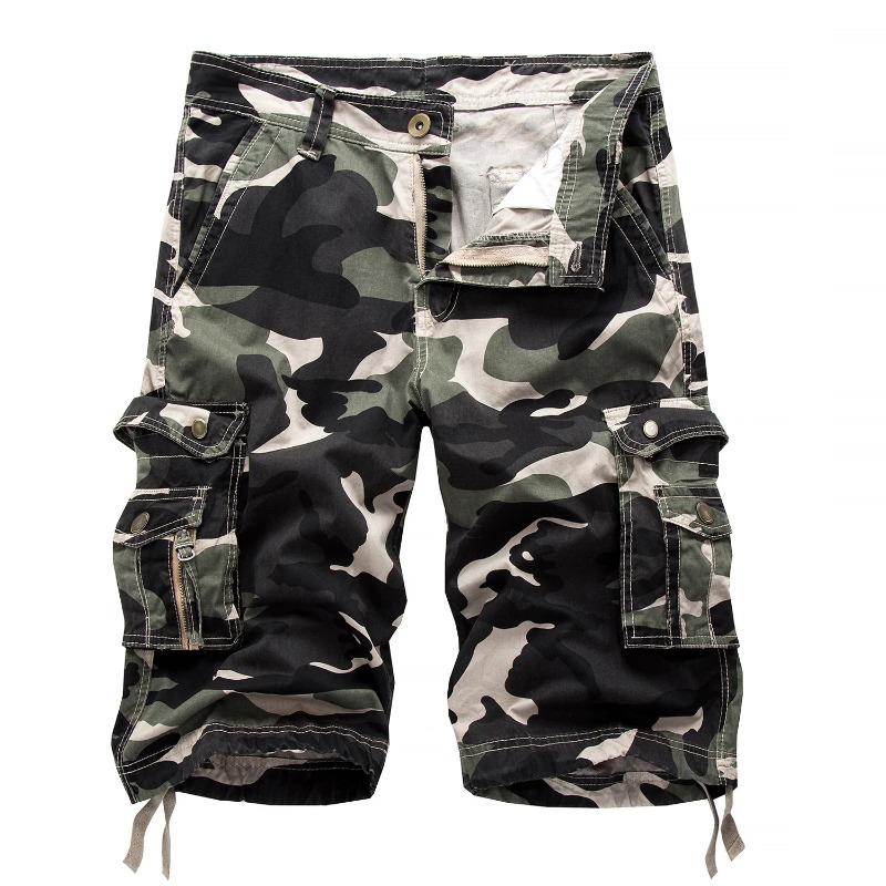 Pantalones Cortos Cargo de Verano para Hombre Bolsillo Pantalones Baggy Ropa Casual Urbana Pantalones de Trabajo Hip Hop Shorts de Playa