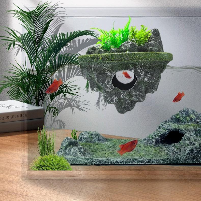 Fish Tank Ornament Bubbler Aquarium Axolotl Aquarium Accessories Decoration for Fish Caves Aquarium Shrimp Hiding ZSP04