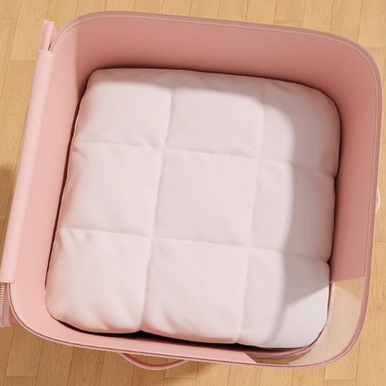 Comforter Storage Bag Zipper Compression Clear Window And Bag with Carry Handles Space Saver Organizer