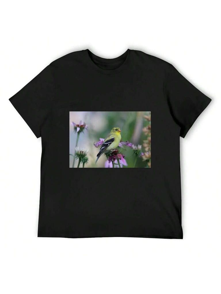 American Goldfinch - Female T-Shirt Shirts Graphic Tee Funny Shirt Cotton Heavyweights unisex's Clothing