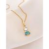 Necklace Women's Summer Aurora Miniature Zirconium New Titanium Steel Necklace Fashion Accessory High-end Lockbone Chain