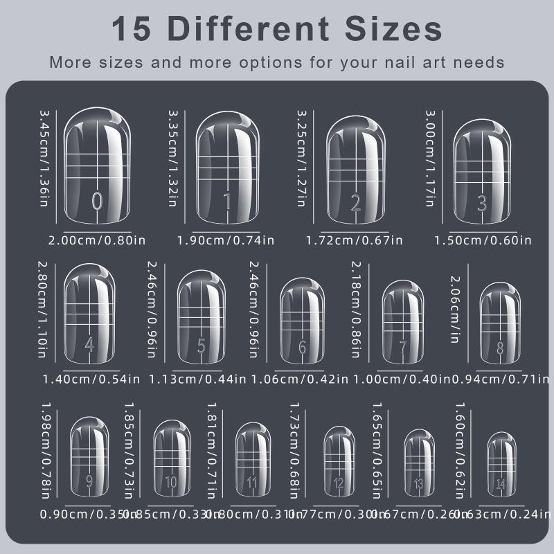 150 szt./pudełko Formy do paznokci u stóp Pancerz stopy 15 rozmiarów Żel polietylenowy Przedłużanie paznokci u stóp Wielokrotnego użytku Forma pełnokryjąca do paznokci akrylowych
