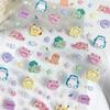 Anime PK Embossed Nail Stickers  Series Cute Nail Art Decals Self Adhesive Manicure Accessories for Salon and Home Gifts