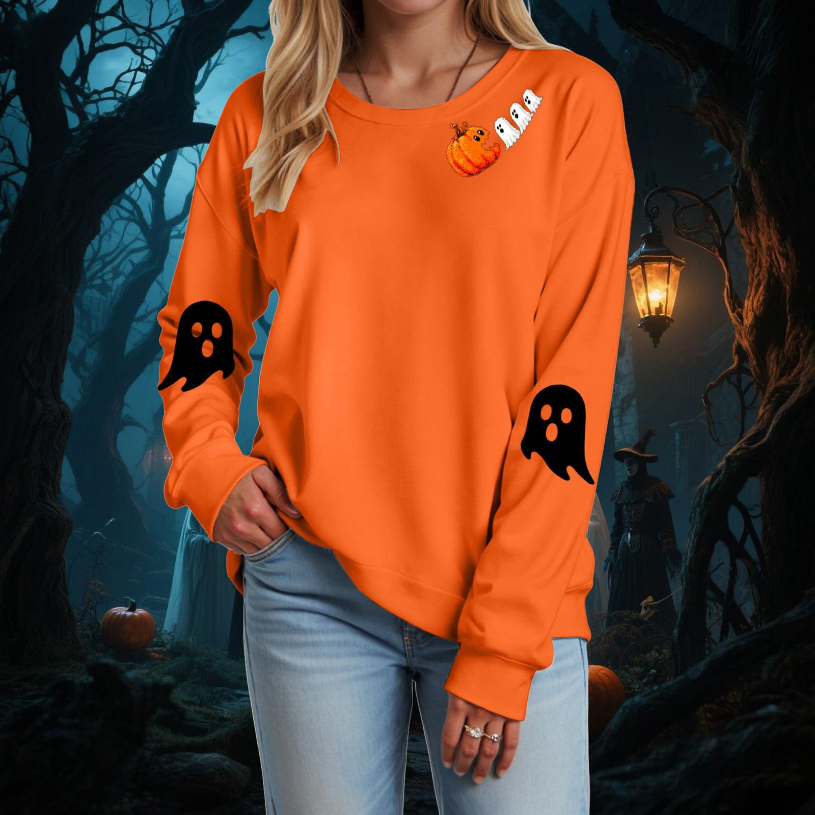 

Women s Fashion Casual Round Neck Long Sleeve Print T-shirt Top XXXL шафрановый