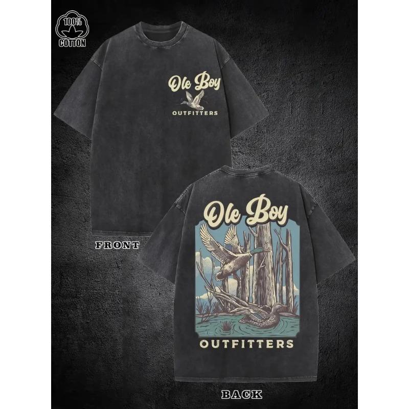 

European sizes Men s Vintage Washed Pure Cotton T-Shirt Oversized Retro Style Outfitters Breathable Short Sleeve Tee for Casual Wear S