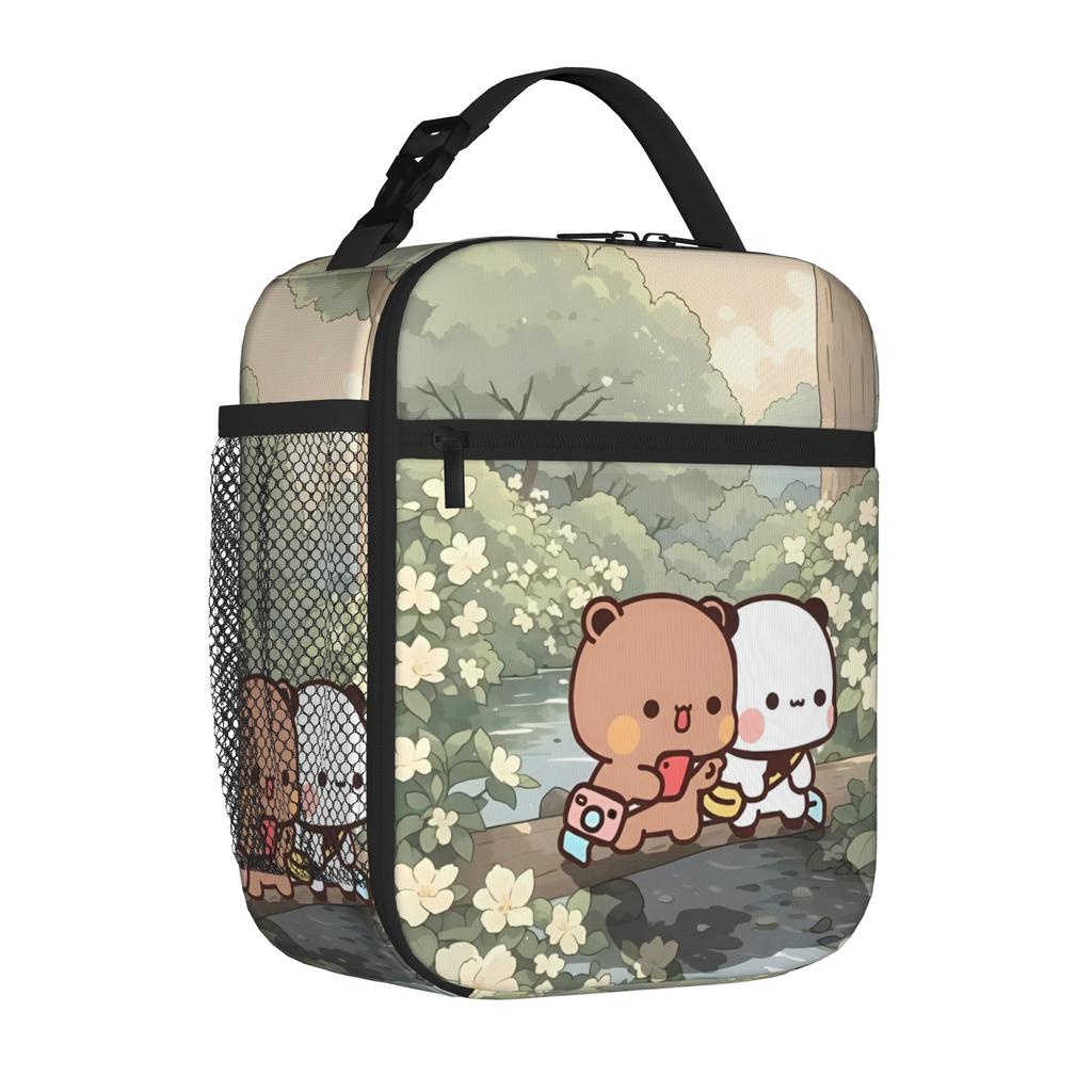 Bubu Dudu Panda Bears Cartoon Insulated Lunch Bag for Men Women Cute Art Food Container Reusable Thermal Cooler Lunch Boxes