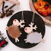 4pcs Handmade Christmas Tree Plush Deer Decor Cute Reindeer Xmas Tree Pendants  Children Gifts