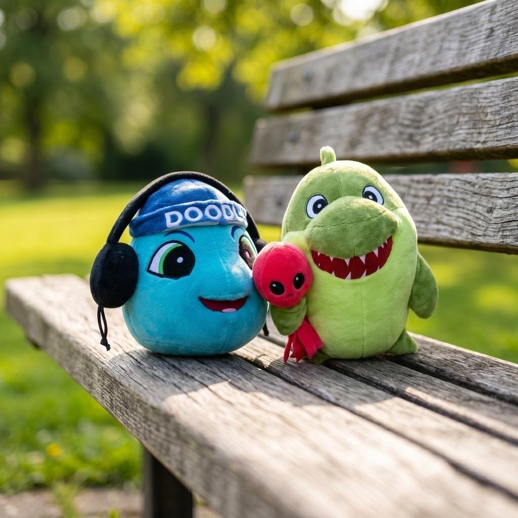 Plush Stuffed Animal Dolls 2-Pack, Soft Plush Toys for Kids, Cute Plushies for Gifts