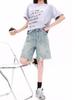 Retro Kausal High-Waist Y2k Denim Shorts Frauen 2000er Jahre American Hot Girl Gerade Sommer lose Hosen koreanische Mode Chic neu