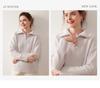 Women's Casual Ribbed Cashmere Sweater, Loose Fit, Half Zip, Solid Color, Autumn/Winter