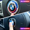 1Pcs 46mm Car Steering Wheel Decoration Badge Sticker Logo Accessories For BMW E46 E90 E60 F30 F10 E39 E36 E87 F20 E90 E70 G30