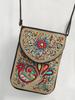 Bohemian Theme Pu Handbag With Magnetic Flap And Floral Accents For Daily Outings