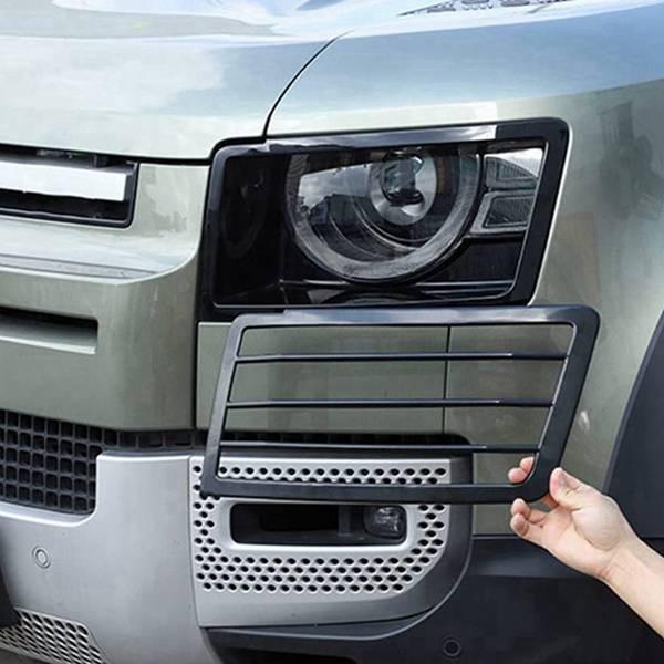 Pair of Headlight Protective Grilles for 20-23 Land Rover Defender