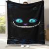Alice im Wunderland Cartoon Cheshire Katze Flanelldecke, Ultraweiche Warme Plüschdecke für Zuhause Schlafzimmer Bett Sofa Abdeckung Kindergeschenk