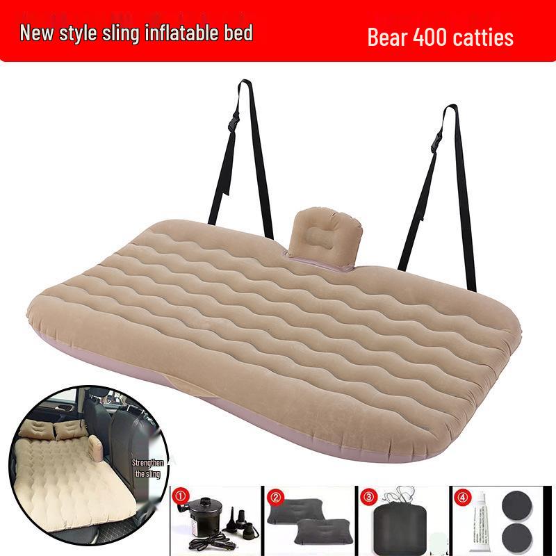 Thickened Car Inflatable Travel Mattress: Rear Seat Folding Bed for SUVs & Sedans