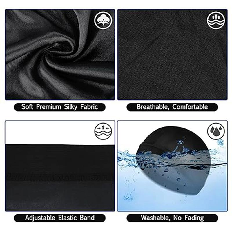 Children's Simulation Silk Wave Hat Versatile Headscarf Hat with Round Head Cover