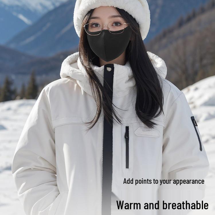 Atmungsaktive 3D-Baumwoll-Gesichtsmaske für alle Jahreszeiten: Warm, Waschbar, Unisex