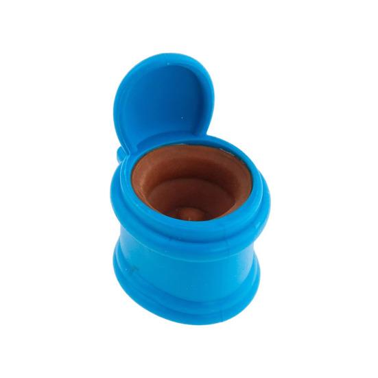 

Popping Shit Toilet Squeeze Toy Stress Relief Cartoon Poop Toilet Cup Anti-Anxiety Stress Ball Portable Students Office Worker Desk Toy синий