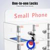 20 Slots Acrylic Cell Phone Storage Locker, Wall Mount Phone Holder Organizer with Lockable Key - Secure Mobile Phone Keeper Box