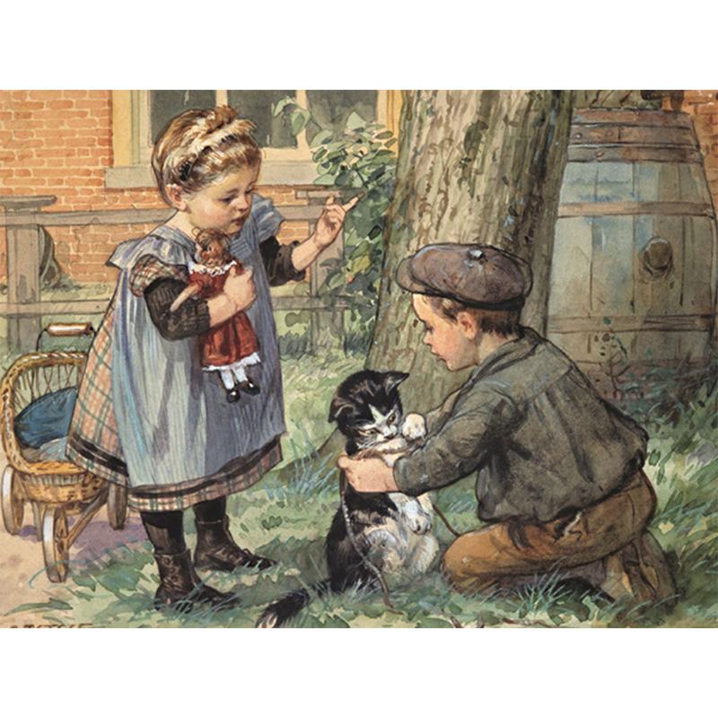 5D Diy Diamond Painting Landscape Garden Child Cross Stitch Kits Full Round Drill Embroidery Mosaic Art Picture Home Decor Gift