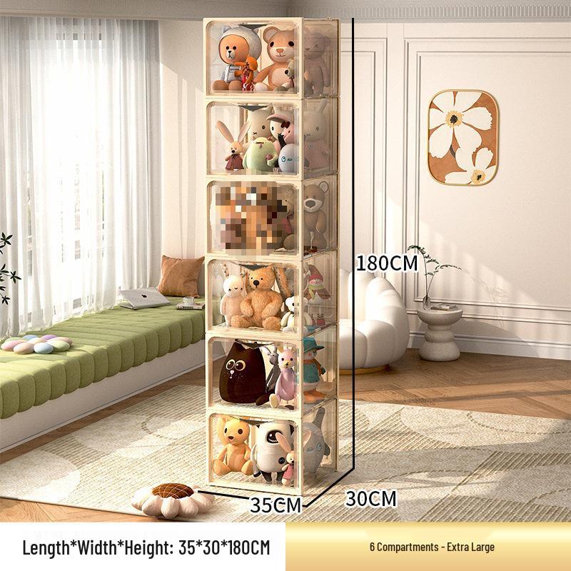 Transparenter Plüschtier-Aufbewahrungskorb und Ausstellungsbox