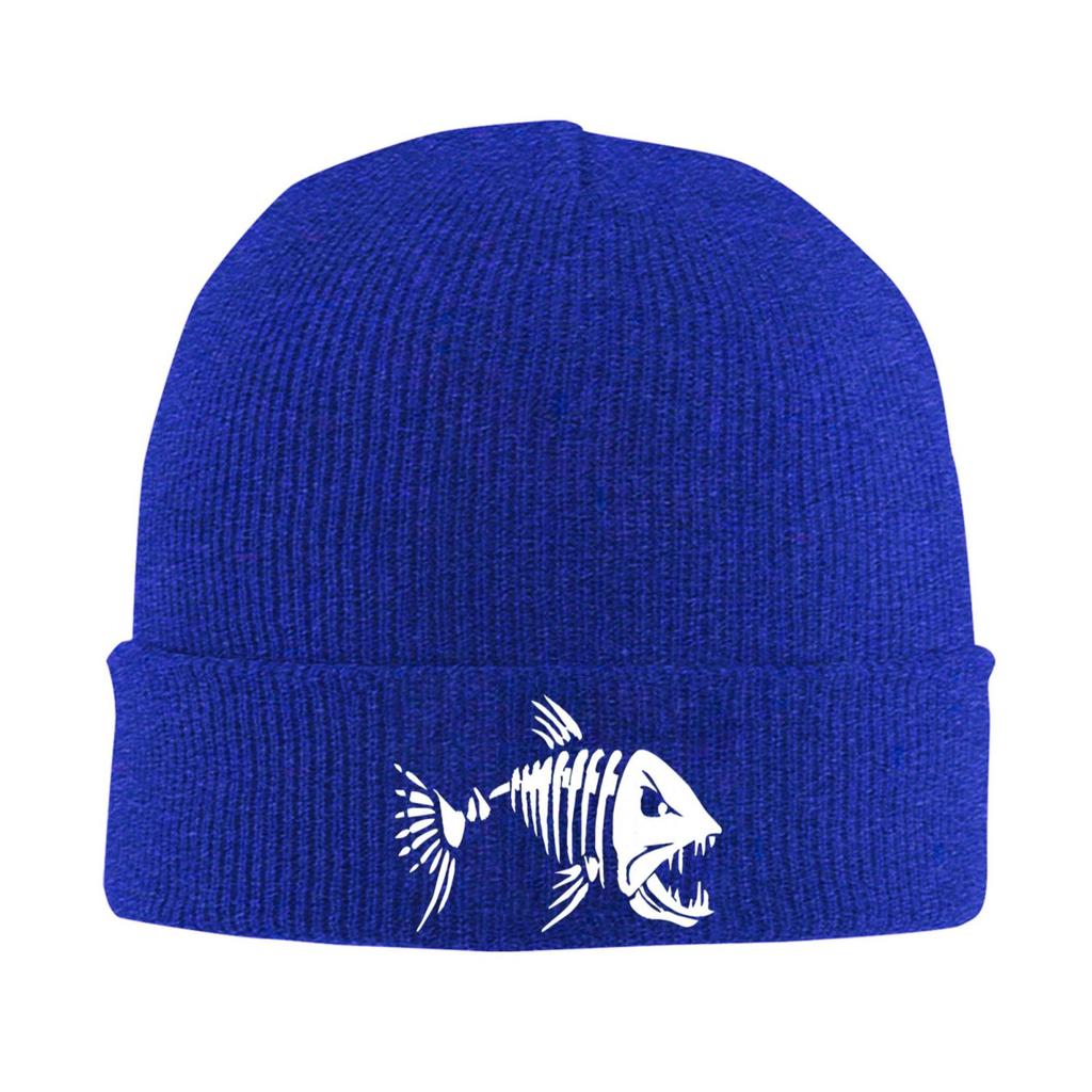 Fishbone Trucker Cap Autumn Winter Unisex Knitted Beanie Hat Warm Casual Beanie Cap Hip-hop Melon Skin Hat